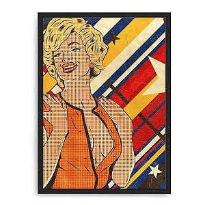 Quadro Decorativo 33x43cm Nerderia e Lojaria mulher retro preto