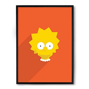 Quadro Decorativo 33x43cm Nerderia e Lojaria simpsons lisa preto