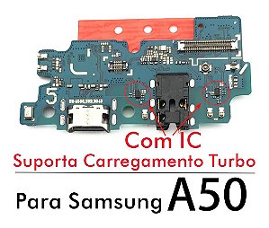 Placa Conector de Carga Samsung A50 A505