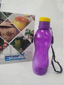 Garrafa Squeeze Estilo Tupperware Roxa 500ml Livre de BPA Caixa Com 50 Unidades