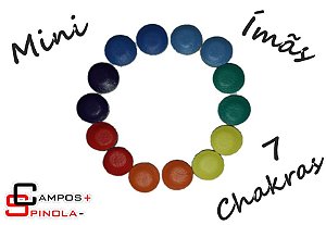 Kit com 7 Pares de Mini Ímãs dos chackras
