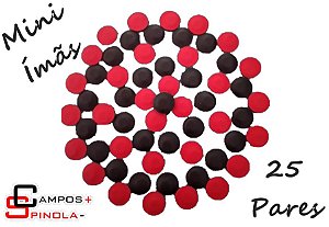 25 Pares de Mini Ímãs