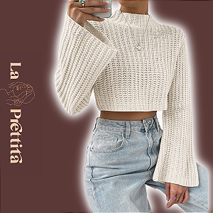 Blusa Tricot Sueter Lis Branca