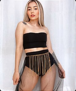 Body Chain | Cinto Dourado com Franjas