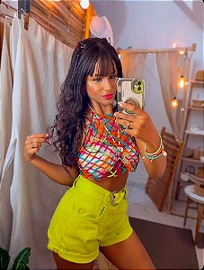 Cropped Croche 2 em 1