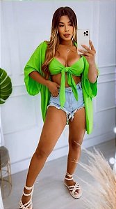 Kimono Jordanna + Cropped amarração