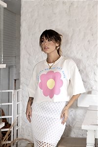 Tshirt oversized Cropped algodão