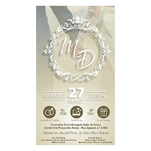 Convite para Casamento ( Personalizado )