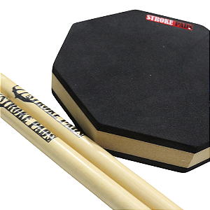 Pad de Estudo 7'' Stroke Pads S07 + 1 Par de Baquetas