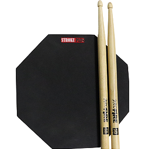 Pad 9'' DuplaFace P08 Stroke Pads + Baqueta Pro Fire 5B PM