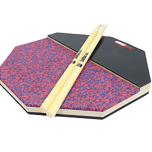 Pad 14'' Tripla Face Stroke Pads J10 + Baquetas Pro Fire 5A