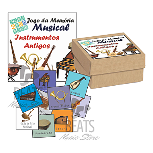 Jogo da Memória Musical - INSTRUMENTOS ANTIGOS (40 Peças Coloridas)