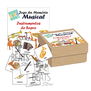Jogo da Memória Musical - INSTRUMENTOS DE SOPRO (38 Peças Brancas)