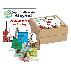 Jogo da Memória Musical - INSTRUMENTOS DE CORDAS (40 Peças Coloridas)