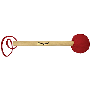 Baqueta Maçaneta p/ Bumbo Liverpool MC49 Vermelha UNIDADE