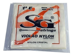 1ª Corda Mi Nylon Cristal C/ Bolinha P/ Violão SG
