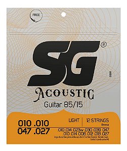 Encordoamento SG Violão 12 Cordas 010 Light Bronze