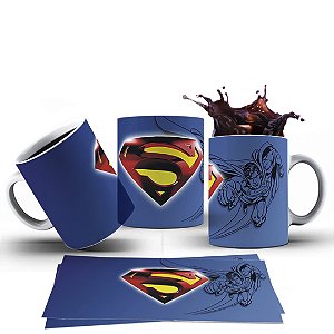 Caneca Xícara Personalizada Superman Cerâmica 325ml