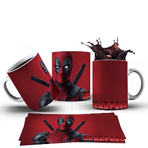 Caneca Xícara Personalizada Deadpool Cerâmica 325ml