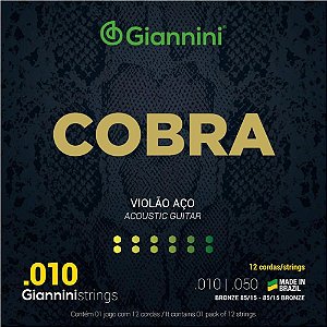 Encordoamento Giannini COBRA P/ Violão de 12 Cordas