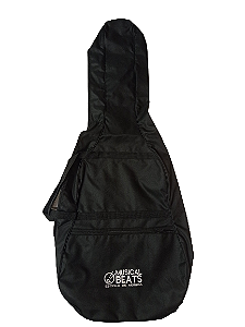 Capa p/ Violão Folk Personalizada Musical Beats Preta