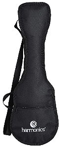 Capa Para Ukulele Concert Harmonics Nylon Preta