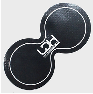 Pad Duble Kick Gel Poliester Preto - LHD DRUMHEAD