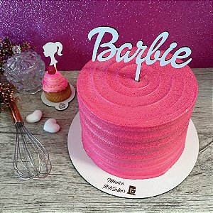 Topo De Bolo Feminino Da Barbie Personalizado Com Nome Idade