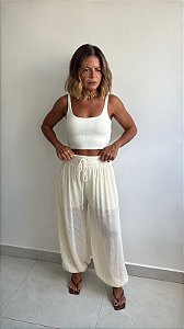 Calça Tricô Patricia Off-white