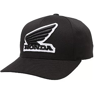Boné Fox Aba Curva Honda Flexfit Preto