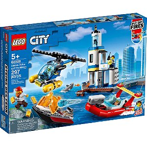 Lego City Patrulha Costeira em Combate Fogo 60308 297pcs