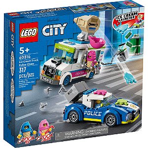 Lego City Perseguição Policial de Carro de Sorvetes 60314 317pcs