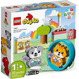 Lego Duplo Meu Primeiro Cachorrinho e Gatinho Com Sons 10977 22pcs
