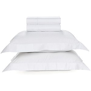 Jogo de Cama Karsten Stela 270 Fios 4 Peças Queen Branco