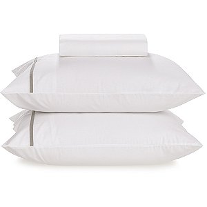 Jogo de Cama Karsten Liam 180 Fios 3 Peças Casal Branco
