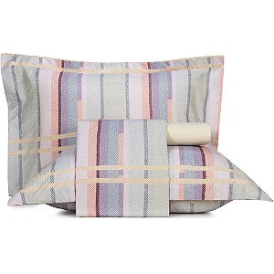 Jogo de Cama Altenburg Colorful Jeans TA 4 Peças Casal Bege