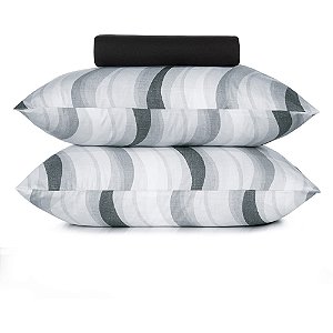 Jogo de Cama Altenburg Rossio TA 3 Peças Queen Preto