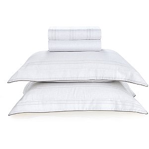 Jogo de Cama Karsten Cronos 270 Fios 4 Peças Queen Branco
