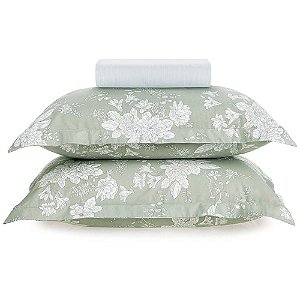 Jogo de Cama Karsten Alissa 180 Fios 3 Peças Queen Verde