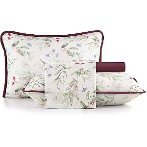 Jogo de Cama Altenburg Sweet Garden Malha 4 Peças Queen Roxo