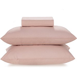 Jogo de Cama Karsten Matiza 160 Fios 3 Peças Queen Rosa