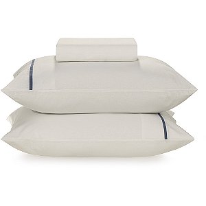 Jogo de Cama Karsten Noah 160 Fios 3 Peças Queen Branco