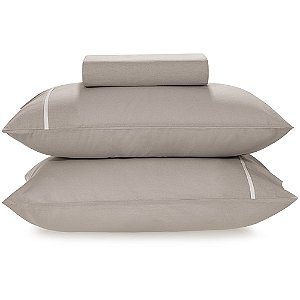 Jogo de Cama Karsten Noah 160 Fios 3 Peças Queen Cinza
