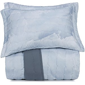 Jogo de Colcha Altenburg Agua Marinha TA 3 Peças Queen Azul