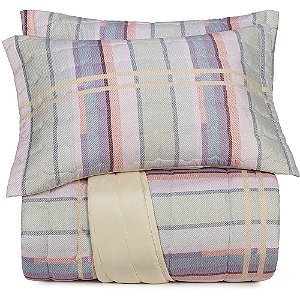 Jogo de Colcha Altenburg Colorful TA 3 Peças Queen Bege
