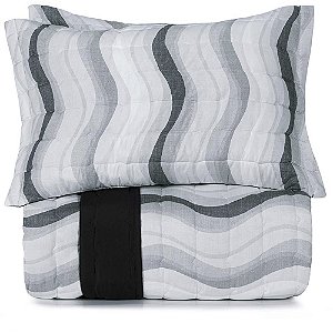 Jogo de Colcha Altenburg Rossio TA 3 Peças Casal Preto