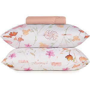 Jogo de Cama Altenburg Florestal TA 3 Peças Queen Rosa