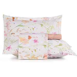 Jogo de Cama Altenburg Florestal TA 4 Peças Queen Rosa