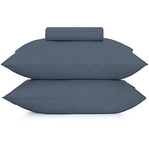 Jogo de Cama Altenburg Liso TA 3 Peças Casal Azul