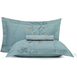 Jogo de Cama Altenburg Studio 200 Fios 3 Peças Casal Azul